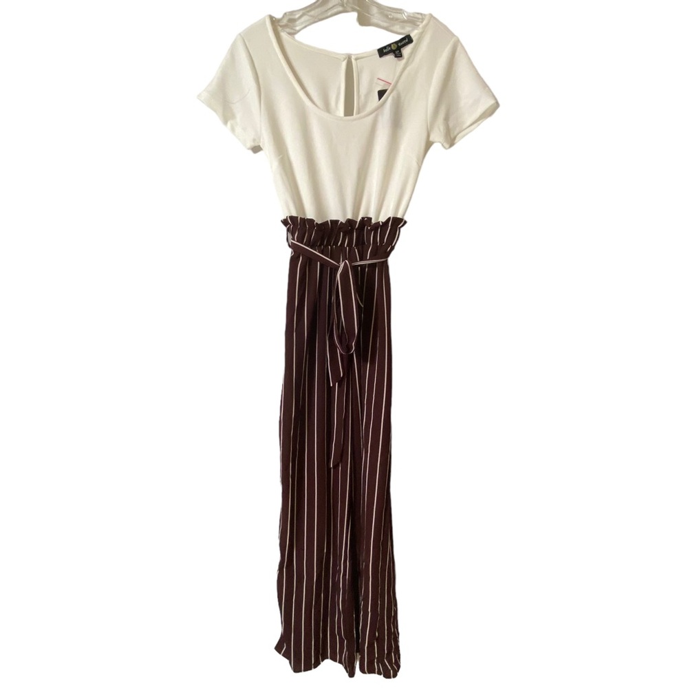 Belle Tweed Short Sleeve Pants Jumpsuit New with Tags Size Small